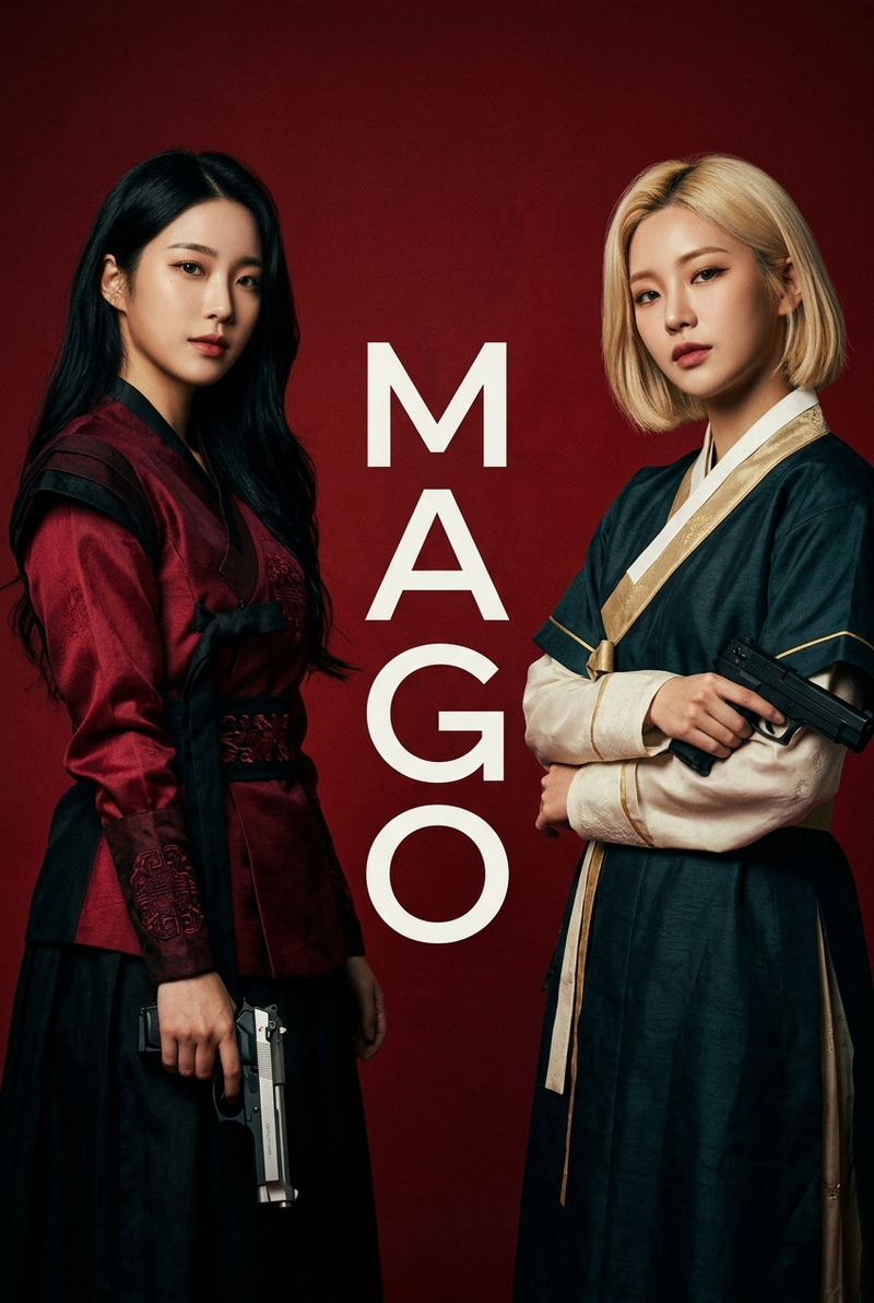 Premium cinematic poster photo, two 20-year-old beautiful Korean female models, 