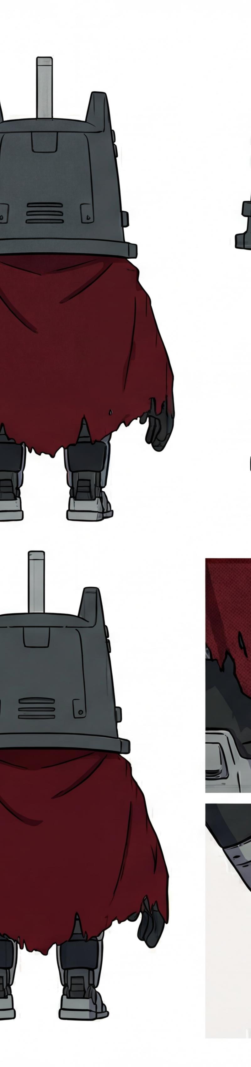 A high-definition, clean, minimalist character design board / character turnarou