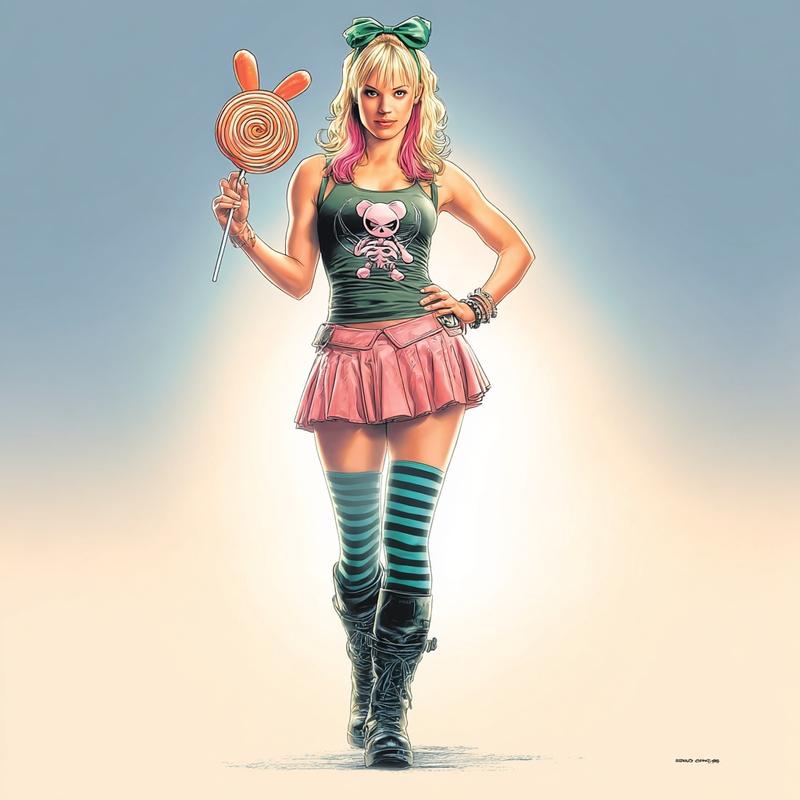 classically example of scenecore or scene queen style digital artwork, popular i