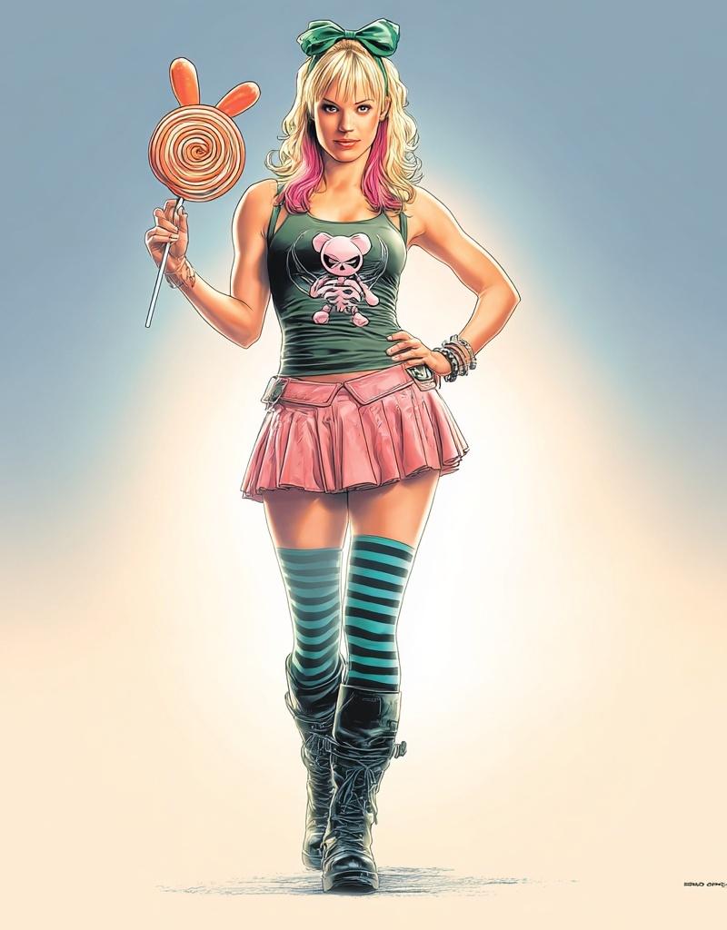 classically example of scenecore or scene queen style digital artwork, popular i