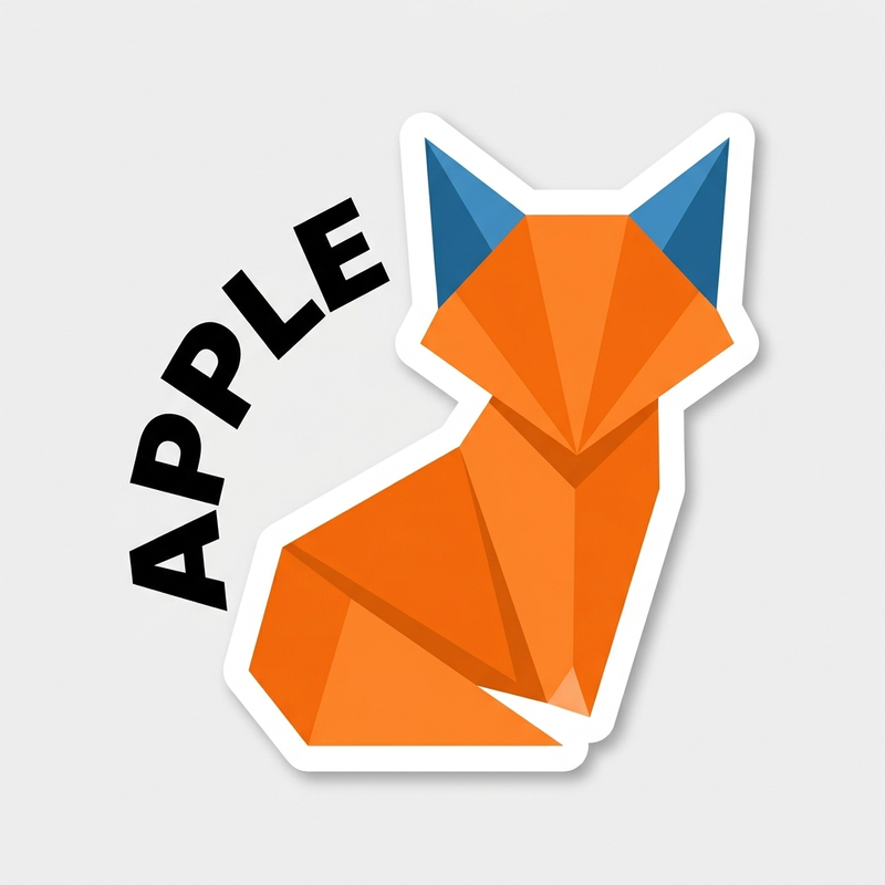 A flat design sticker illustration of a {subject}, geometric polygon silhouette 