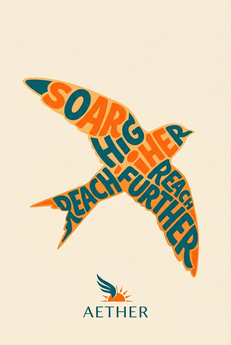 Create a typographic illustration shaped like a [OBJECT], where the text [BRAND 