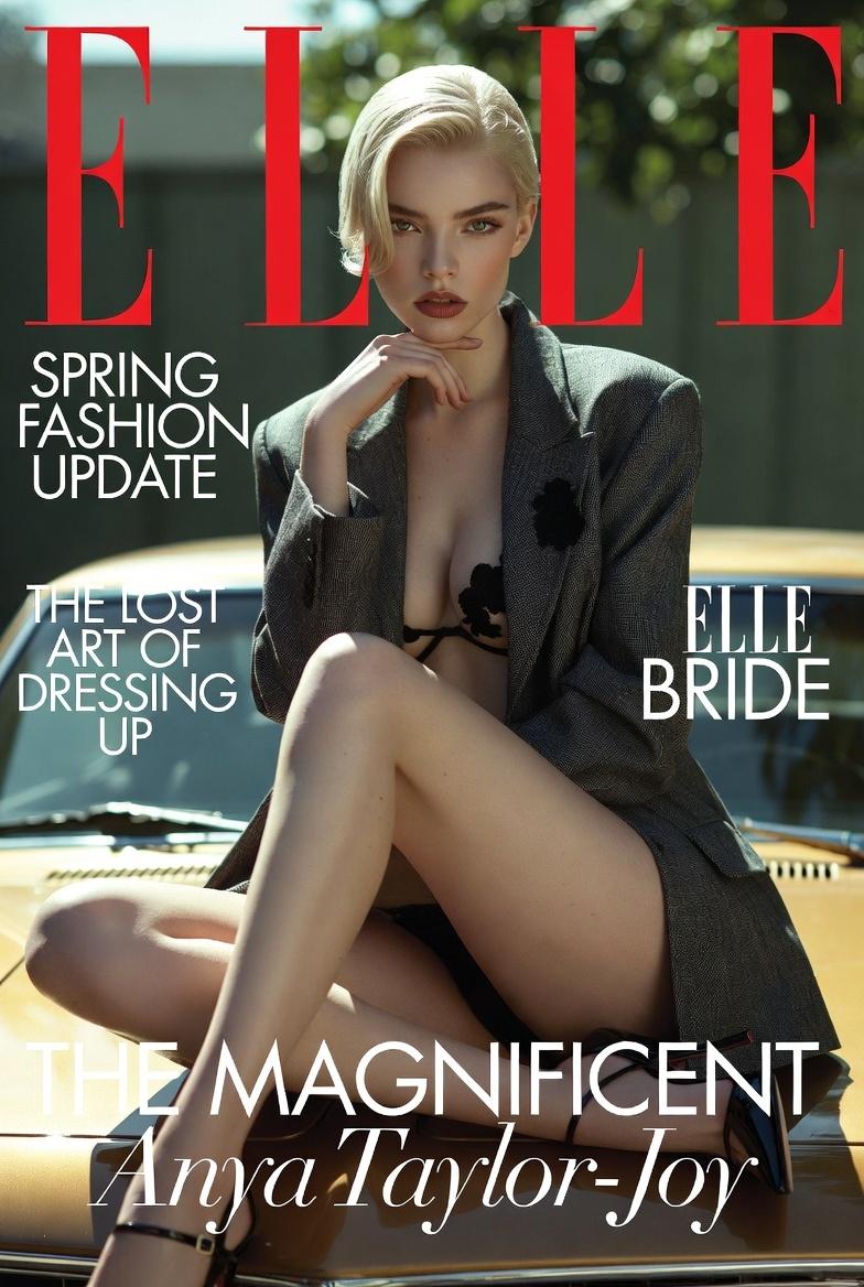 { "subject": { "description": "A high-fashion magazine cover shot of a stunning