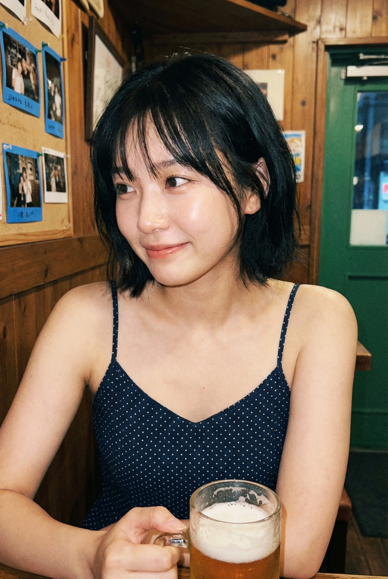 { "subject": { "description": "A candid, innocent-looking young East Asian woman
