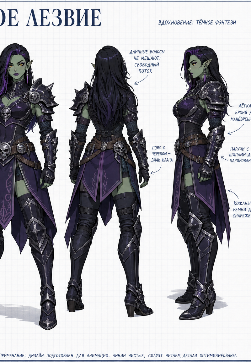 Create a clean 16:9 animation model-sheet character card for foto Grata (see ref