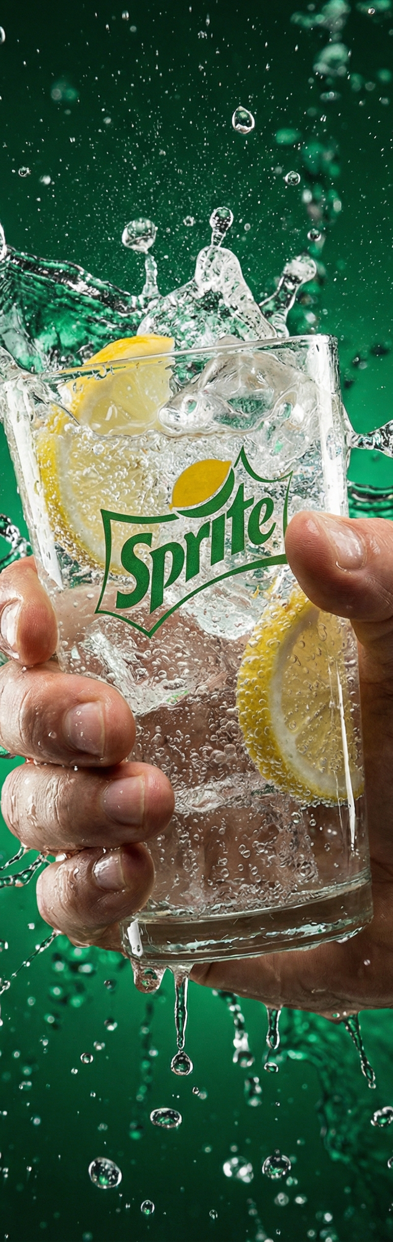 { "subject": { "description": "A human hand gripping a transparent glass filled 