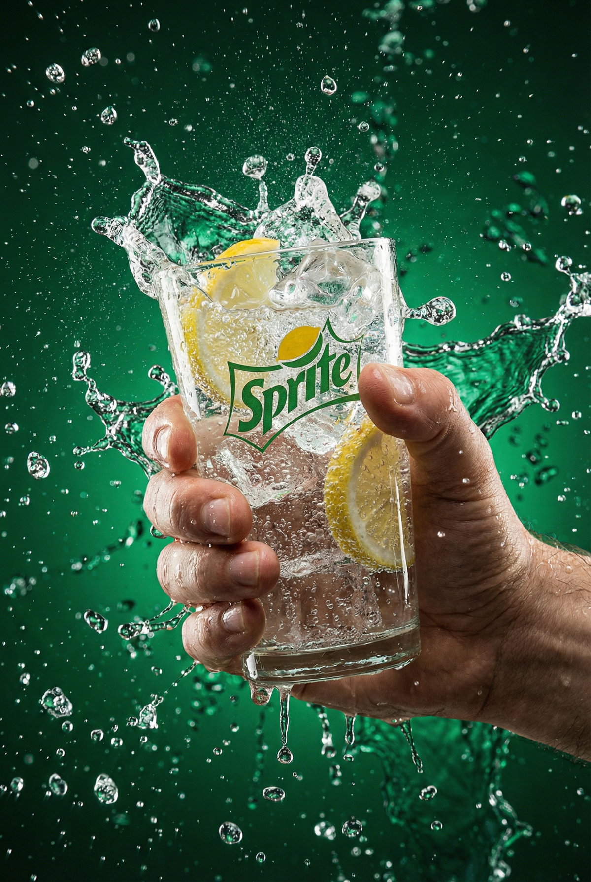 { "subject": { "description": "A human hand gripping a transparent glass filled 