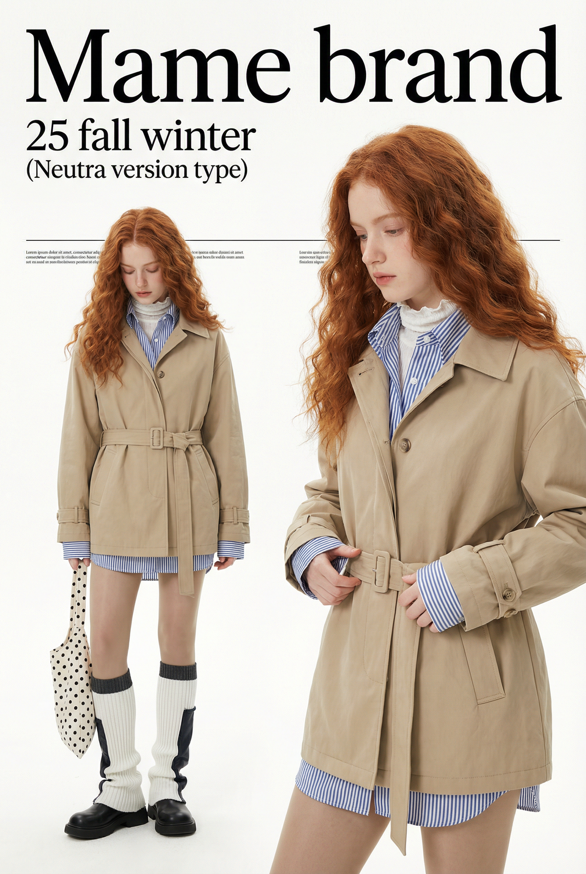 { "subject": { "description": "A high-fashion editorial studio poster featuring 