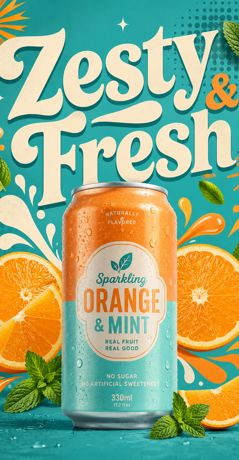RETRO POP-ART BEVERAGE COLLAGE SYSTEM A premium commercial beverage advertising 