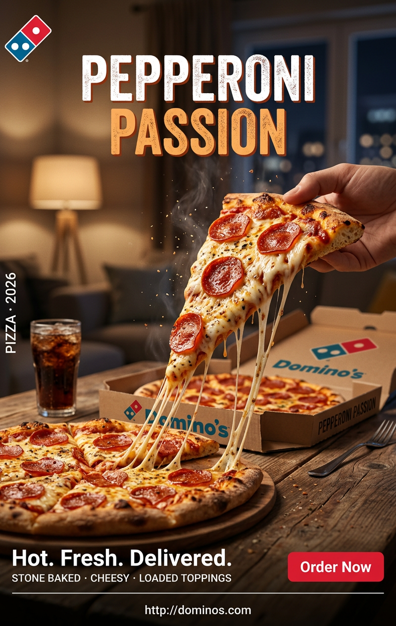 Hyper-realistic professional FMCG fast food commercial ad poster