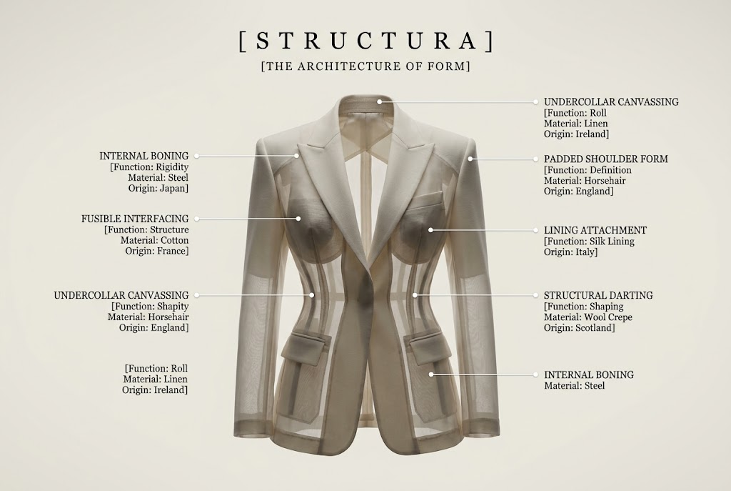 [GARMENT] photographed on an invisible ghost mannequin, the clothing holds its 3
