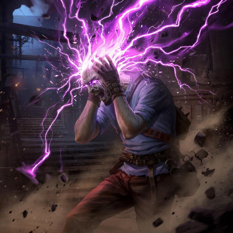 The character feels his mind pulsing with power, so much power that he cannot be