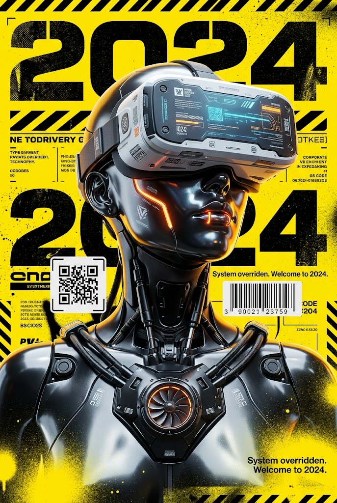 { "subject": { "description": "Cybernetic humanoid wearing a massive VR headset 