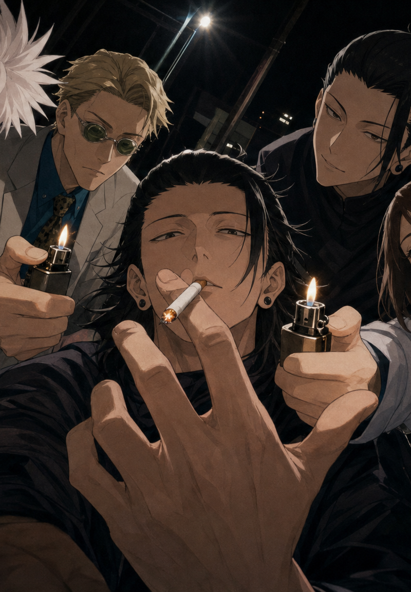 A 9:16 vertical late-night candid smartphone-style image, showing a fictional Ju