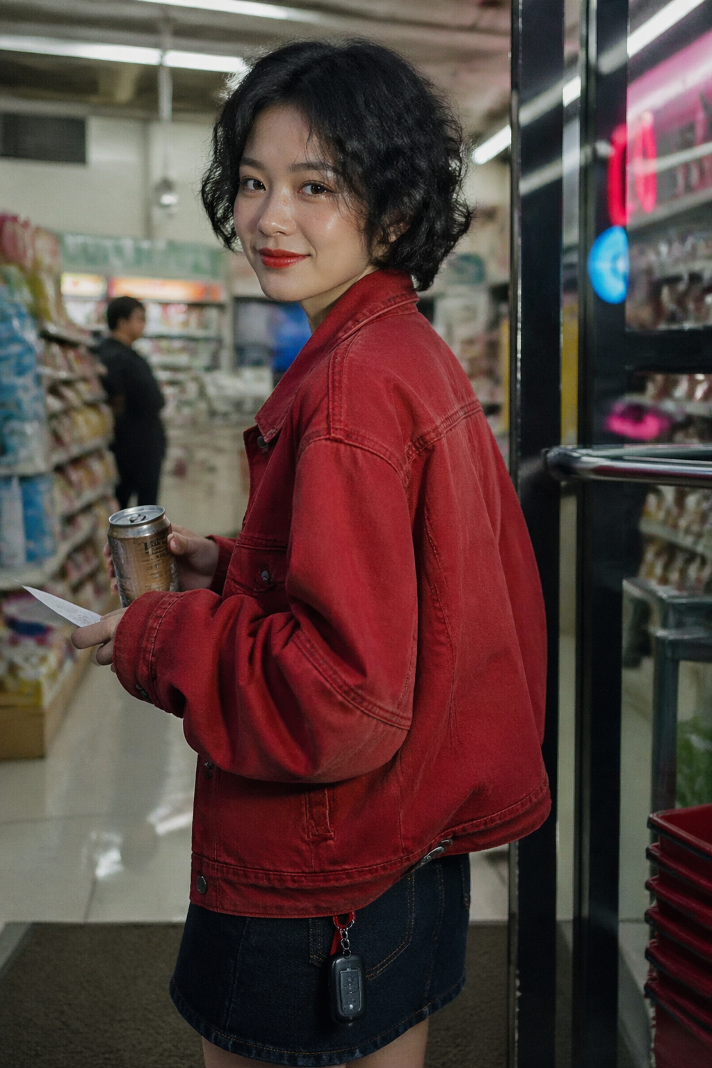 Style: Ultra-realistic 35mm film photography, cinematic street editorial style, 