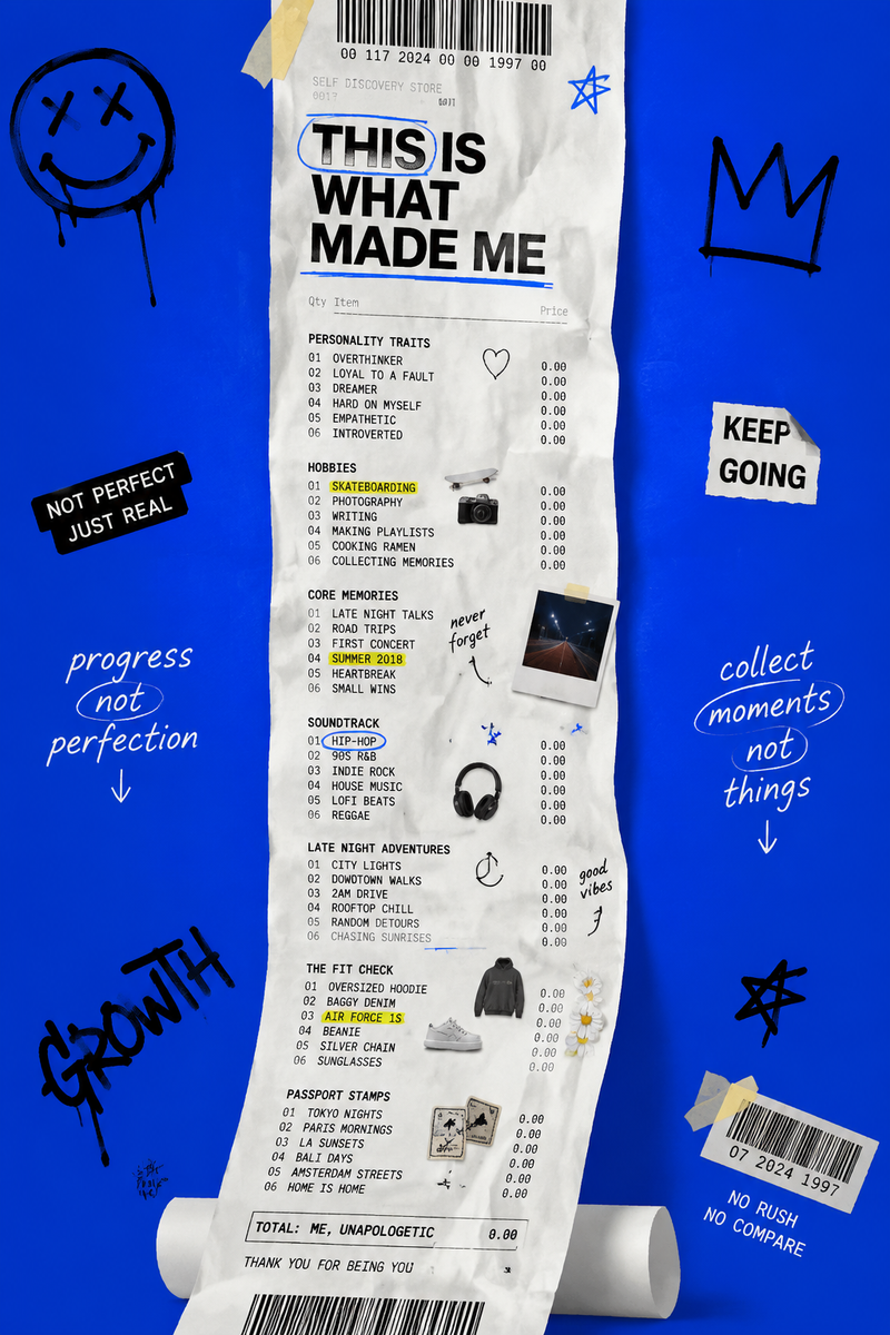 A premium 9:16 youth-culture editorial poster