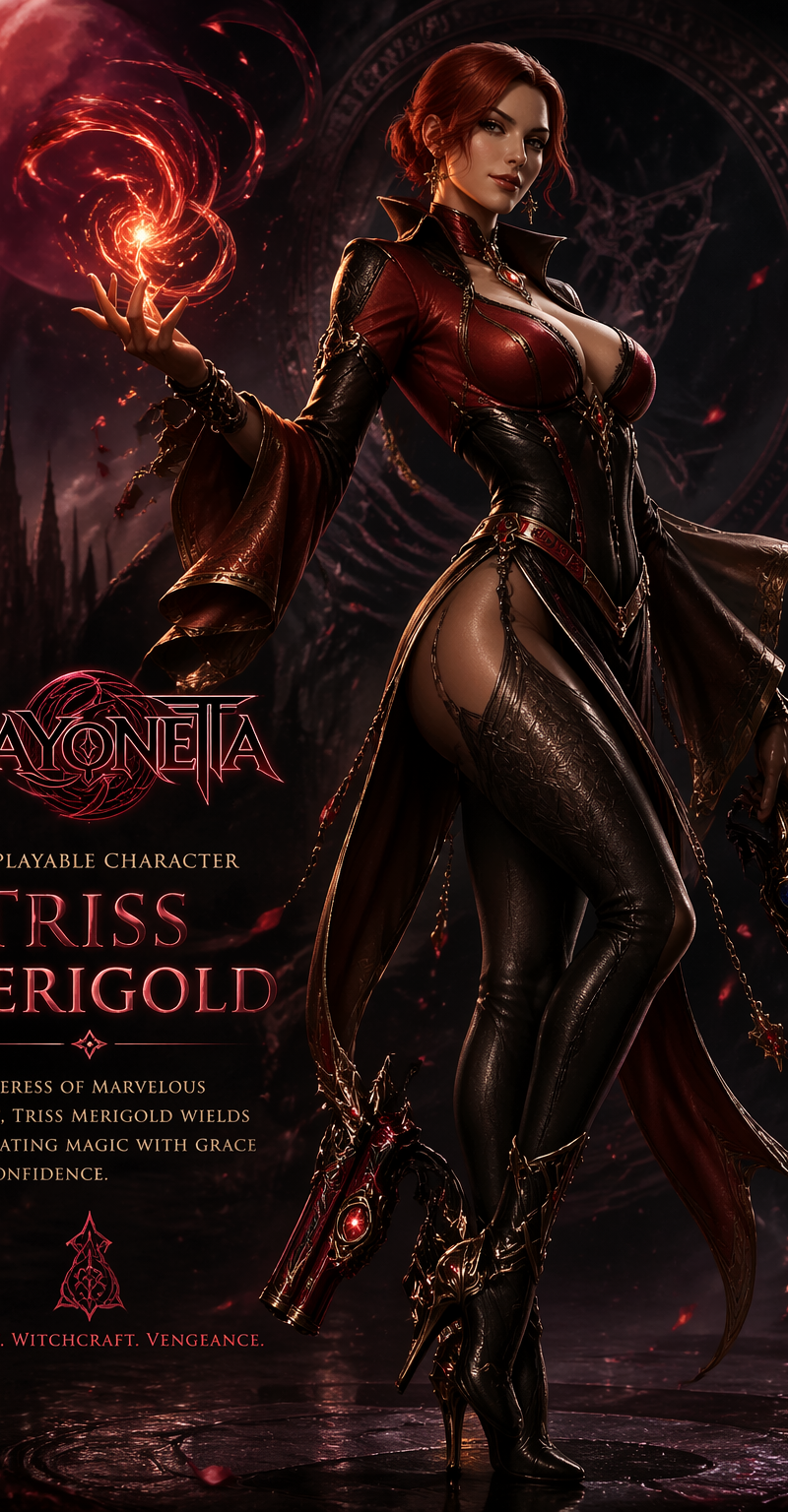 What if "Triss Merigold" was a new playable character in Bayonetta games