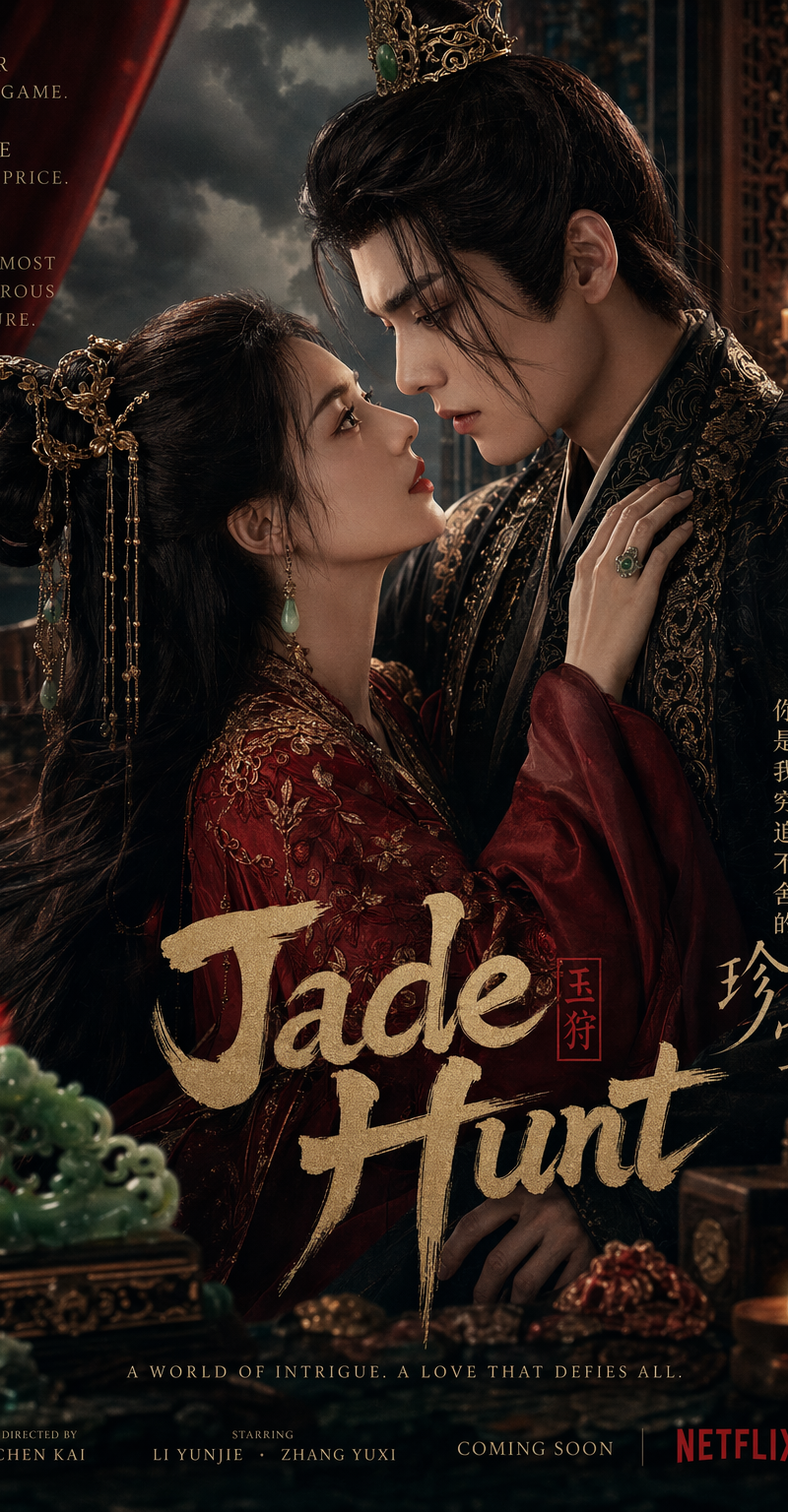 สร้างโปสเตอร์ซีรี่ส์จีน เรื่องล่าหยก เน้นพระเอกและนางเอกในฉากอีโรติก โดยเพิ่มควา