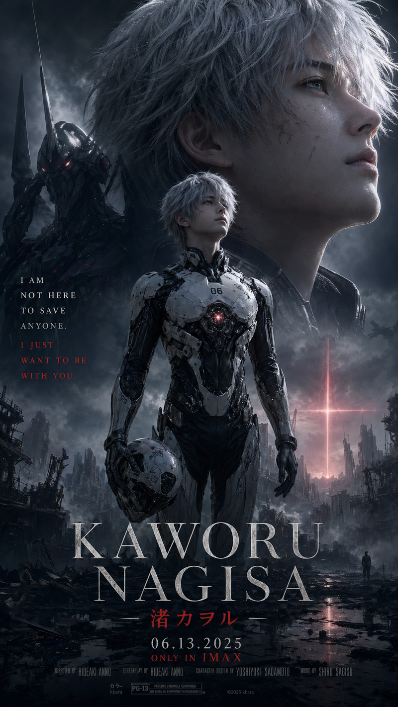 生成一张 9:16 竖版高级科幻机甲电影角色海报，真人电影质感，院线 IMAX 主视觉风格。 角色是一位银白色凌乱短发的年轻男性机甲驾驶员，皮肤苍白细腻，五官清