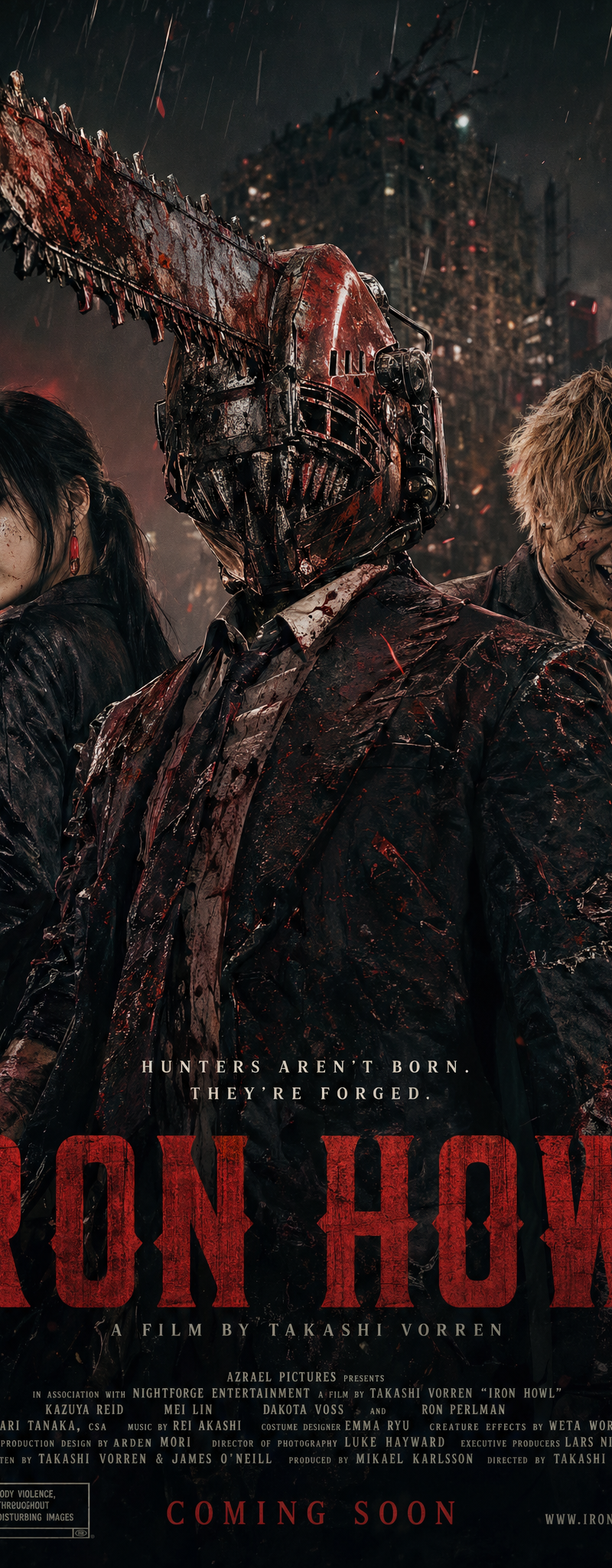 Chainsaw Man, Oscar-level official movie poster (Official Key Visual), blockbust