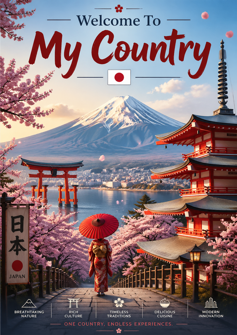 Travel Poster ( Welcome To My Country 🇯🇵 )