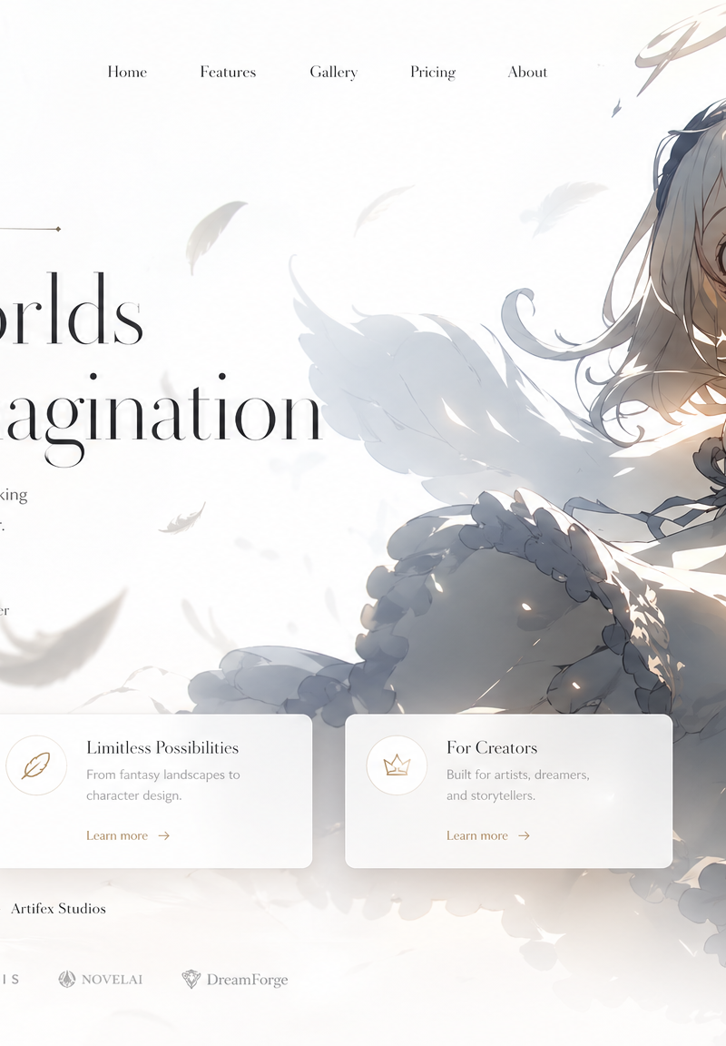 Create a landing page using this image as a reference for style and color