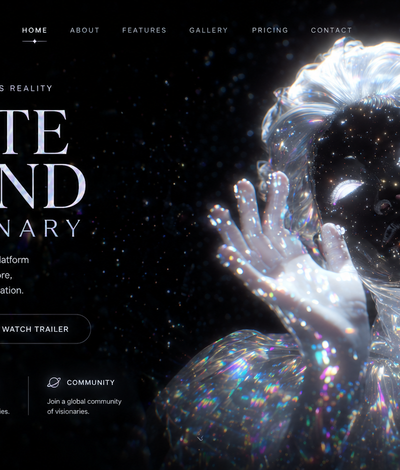 Create a landing page using this image as a reference for style and color