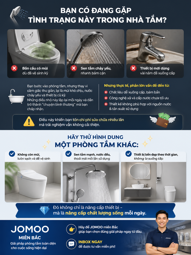🚿Bạn có đang gặp tình trạng này trong nhà tắm