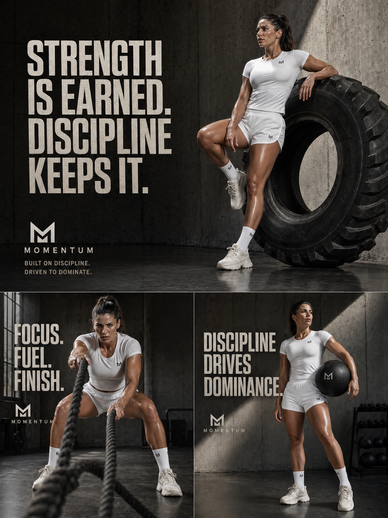 Cinematic luxury fitness editorial, industrial concrete gym setting with raw tex