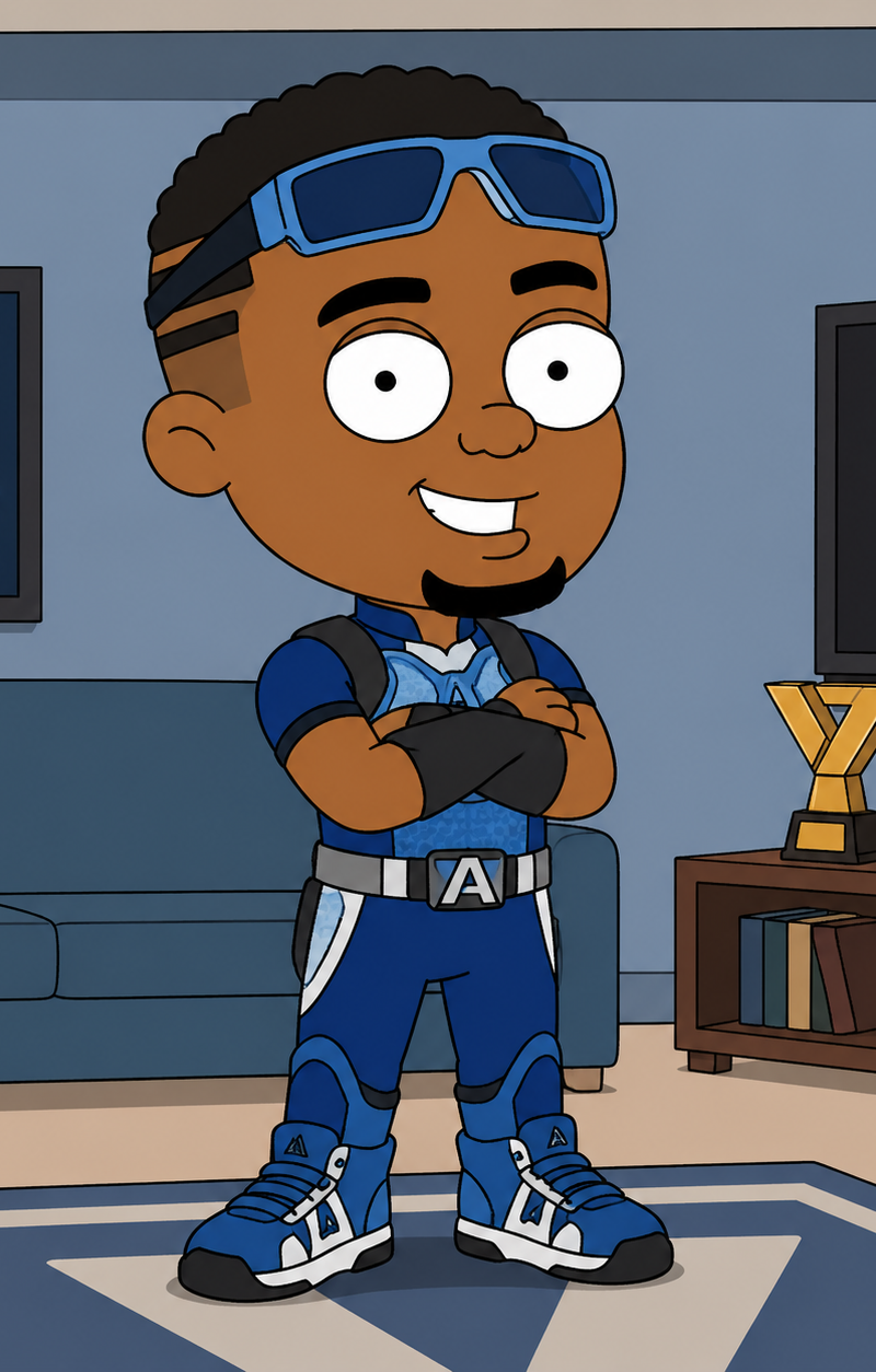 Core Concept: Redraw A-Train as a character from an American adult animated sitc