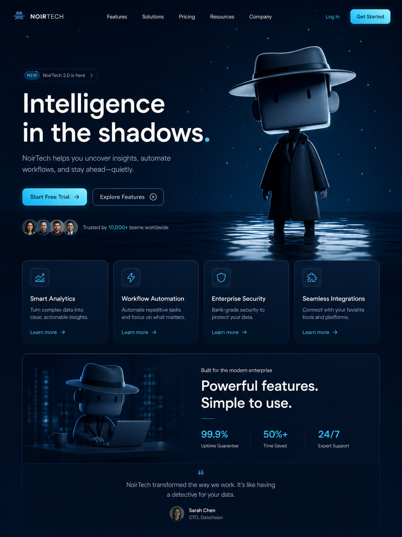 Create a landing page using this image as a reference for style and color