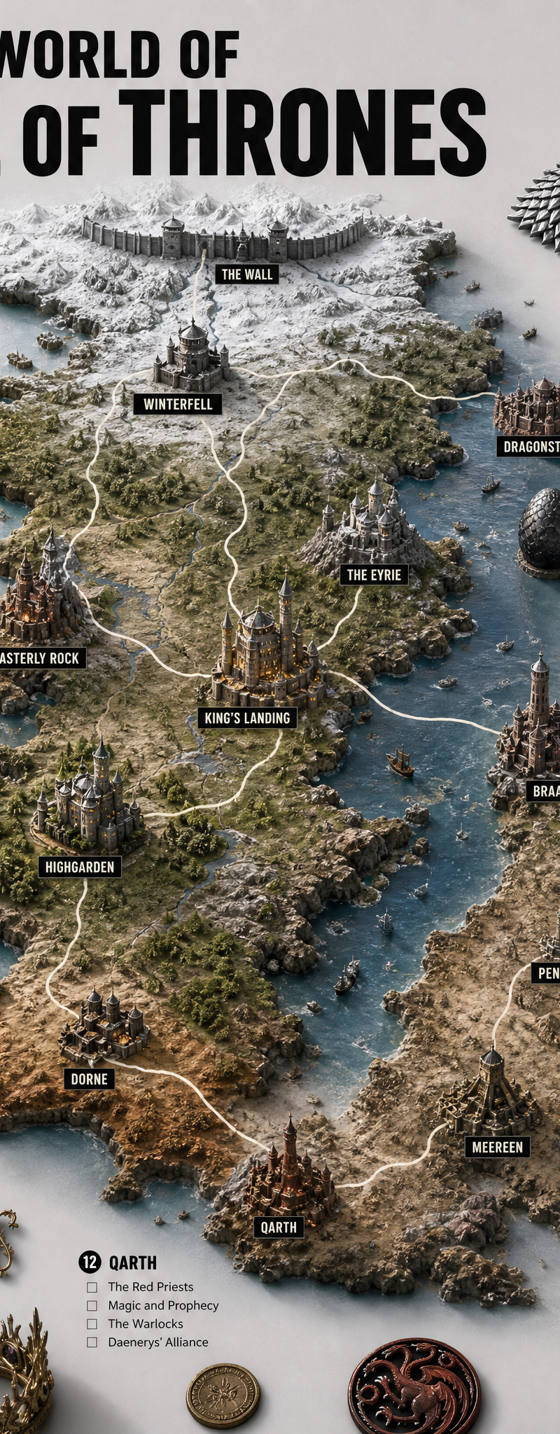 A hyper-realistic 3D world guide infographic poster for [SHOW]