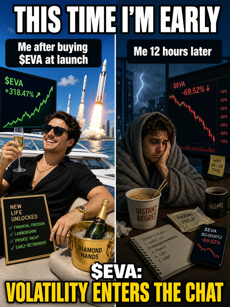 Make a meme about the $EVA coin