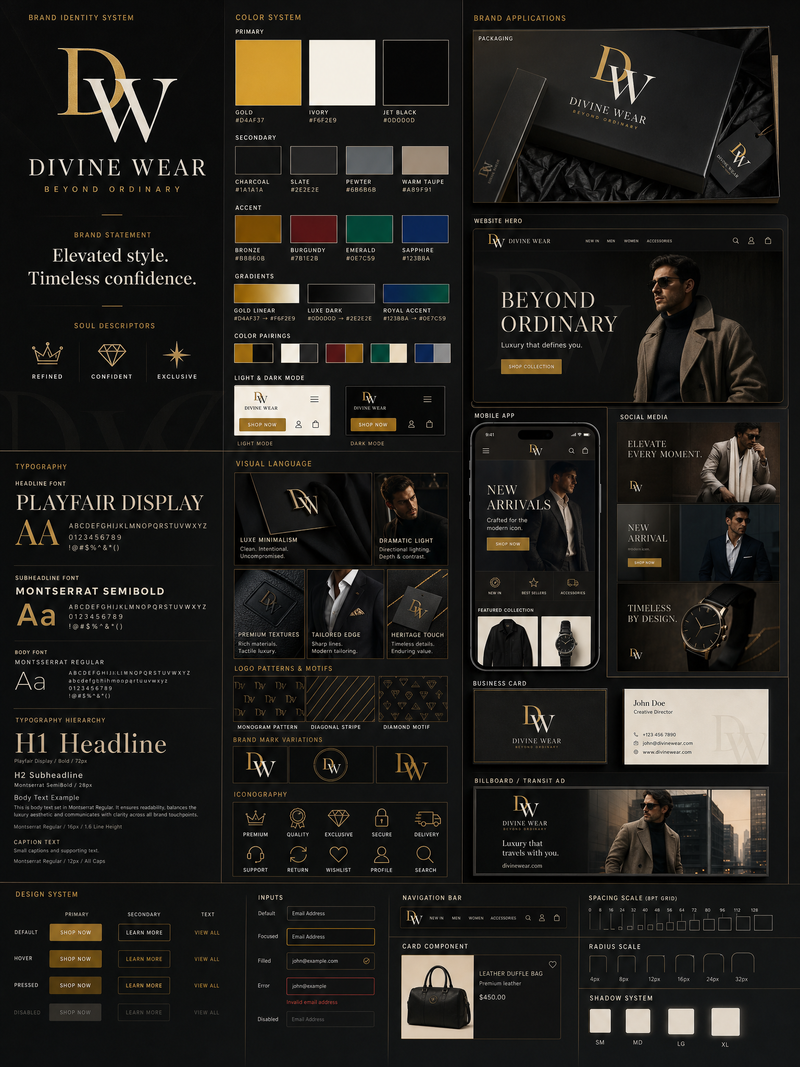 { "prompt": { "title": "Agency-Grade Brand Identity System Poster", "trigger": "