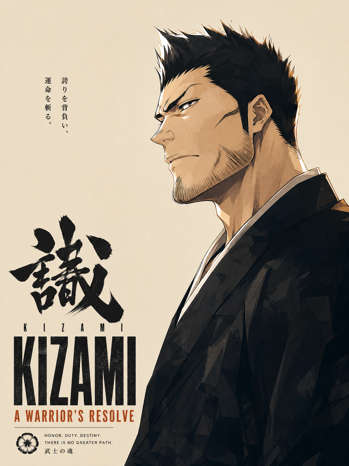 Isshin from Bleach, rendered in an Kubo tite-style thick paint illustration