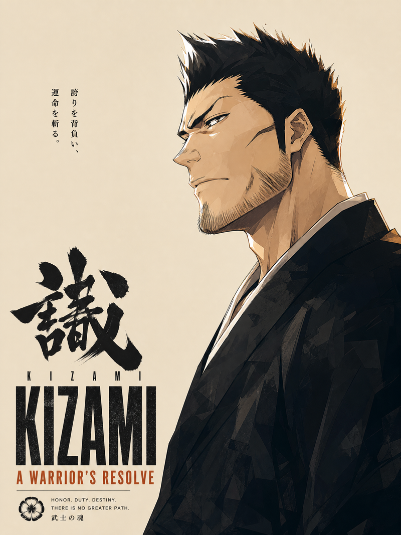 Isshin from Bleach, rendered in an Kubo tite-style thick paint illustration