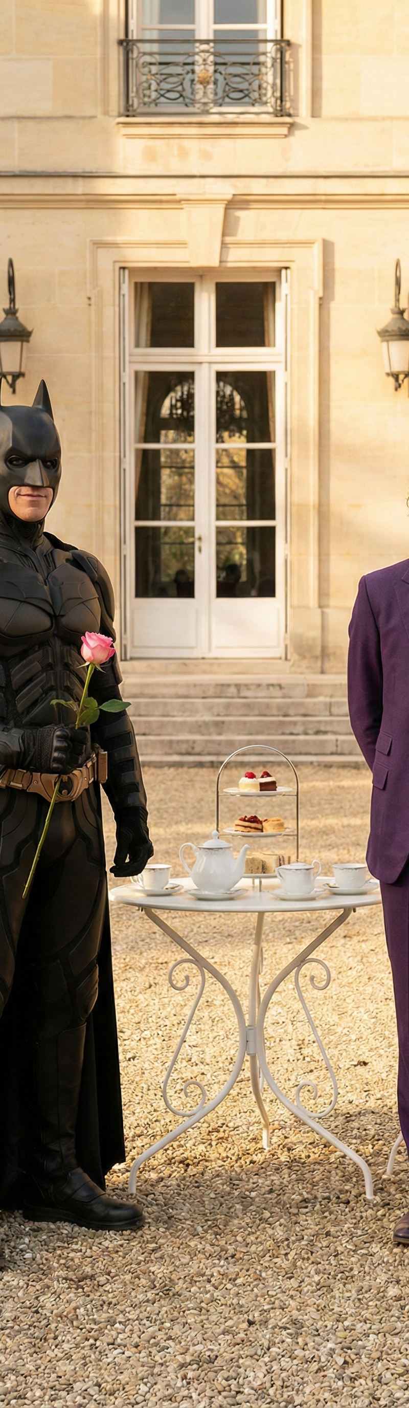 { "image_generation_prompt": { "subjects": { "count": 2, "description": "Batman 