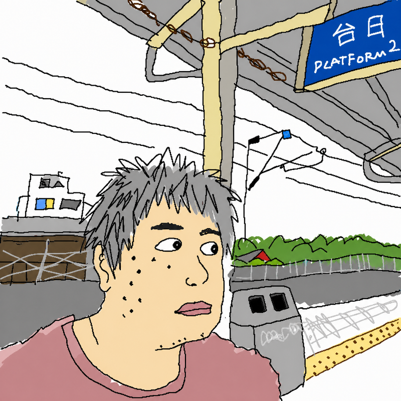 Redraw the attached image in the most clumsy, scribbly, and utterly pathetic way