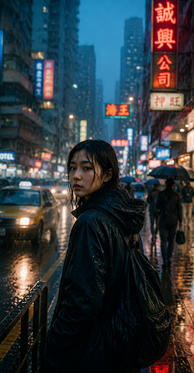 { "project_type": "cinematic_image", "title": "Rain Doesn’t Pause the City", "cr