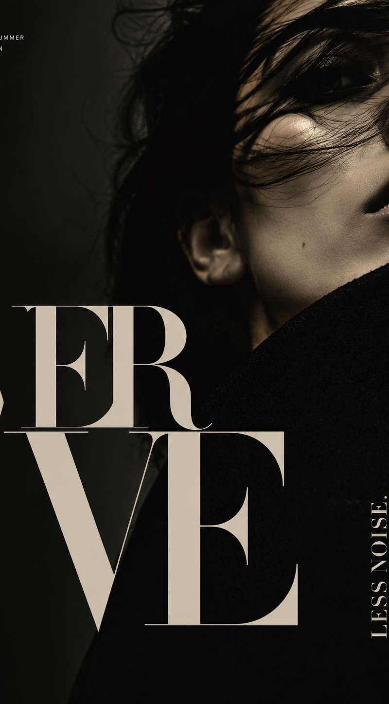 Designer-grade modern poster layout with strong visual hierarchy, asymmetric com