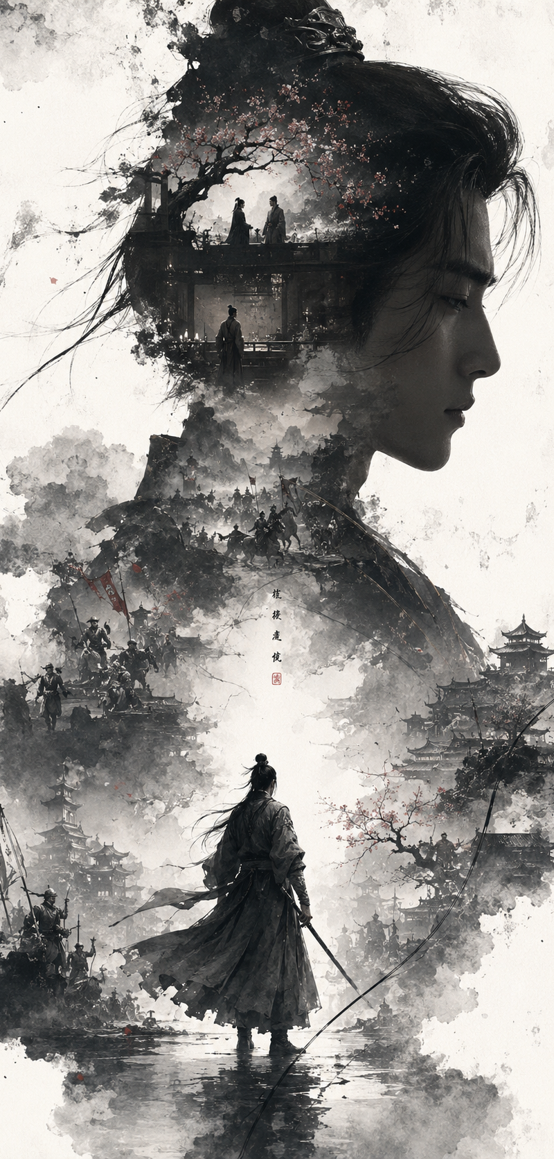 [Main Roles] the most recognizable head, face outline, mask or outer outline of 