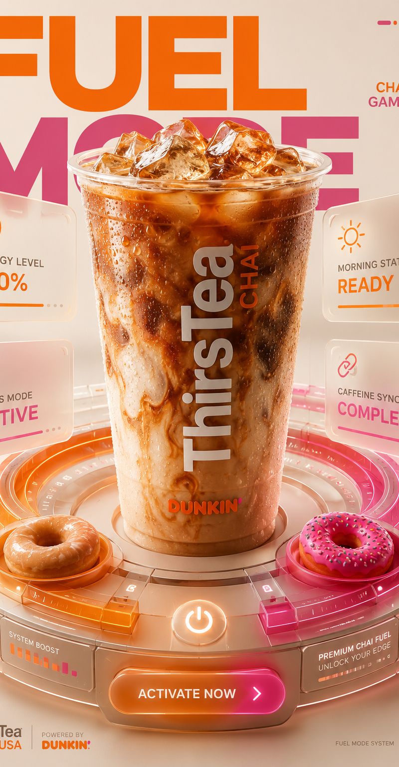 ThirsTea — FUEL MODE FORMAT 4:5 vertical premium SMM advertising poster High-end