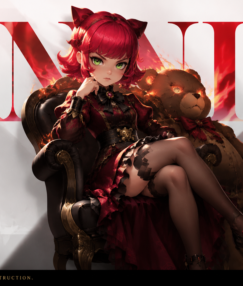 Vertical magazine cover, in the official League of Legends art style, highly det