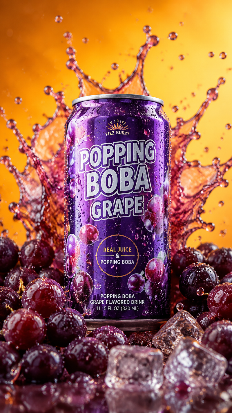 { "prompt": "Ultra realistic commercial beverage photography of a sleek purple a