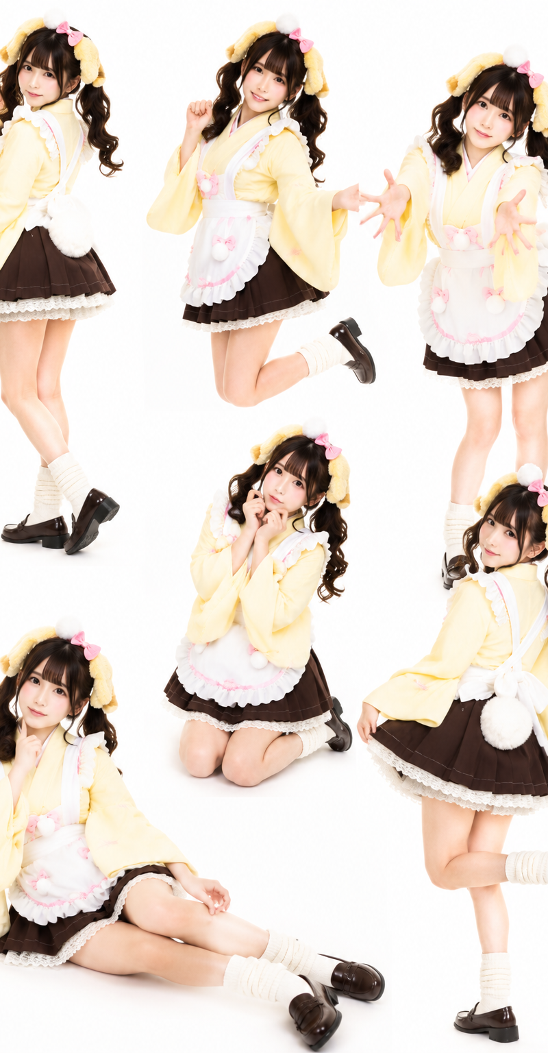 { "subject": { "description": "A young woman in a sweet animal-themed maid cospl