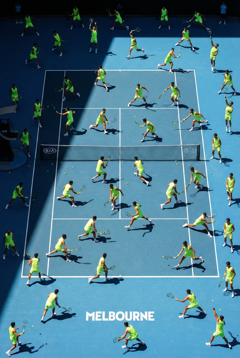 {"subject":{"description":"Asinglemaletennisplayerduplicatedapproximately50times