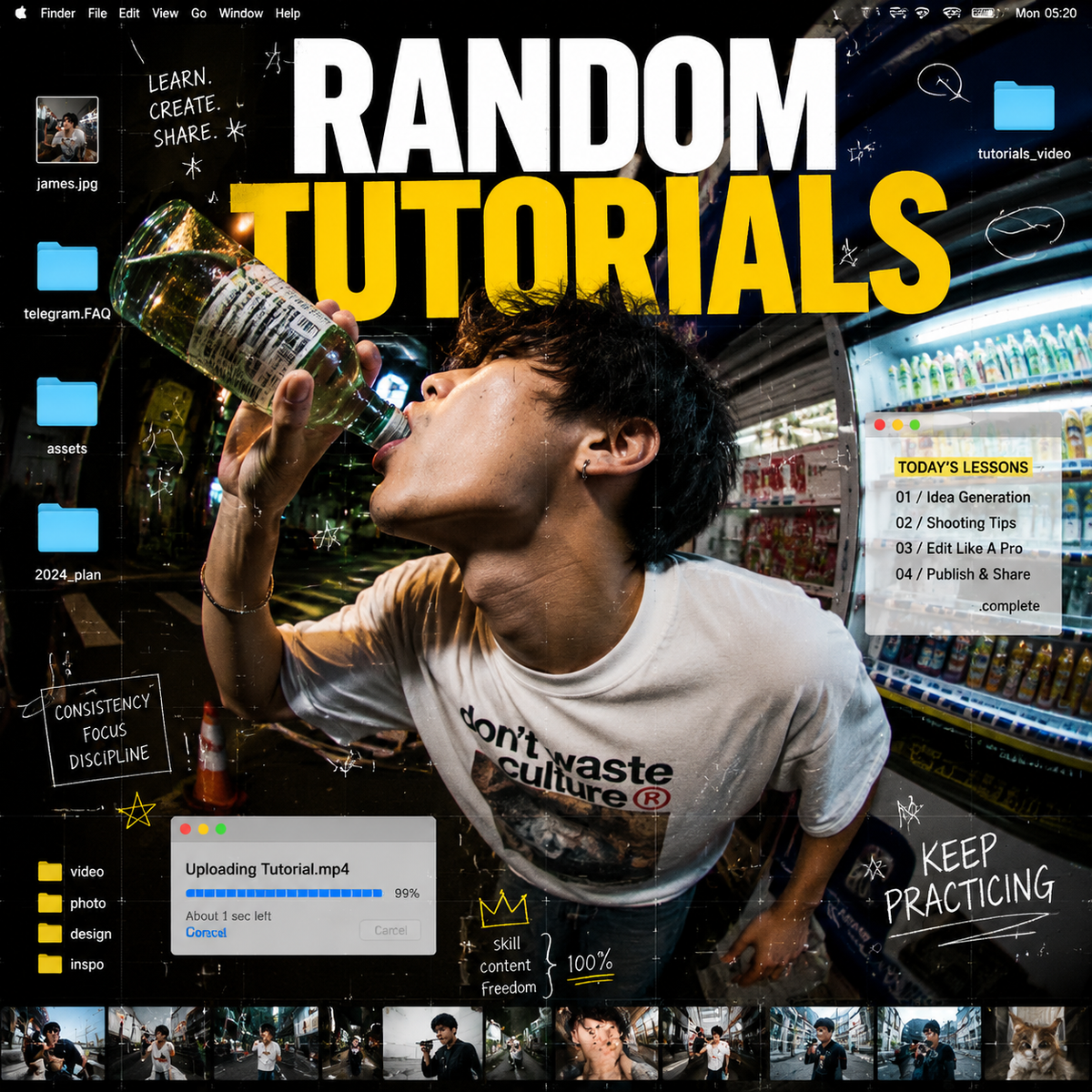 This is a hybrid visual composition combining internet tutorial cover design, st