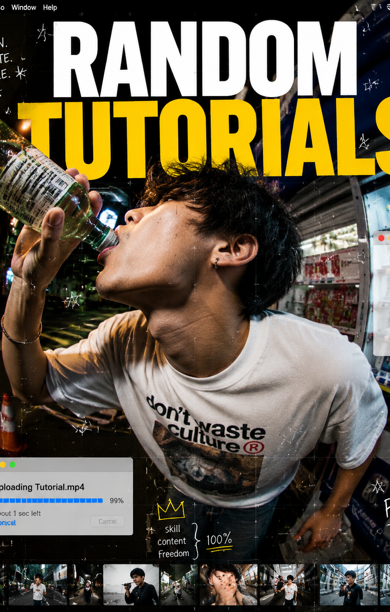 This is a hybrid visual composition combining internet tutorial cover design, st