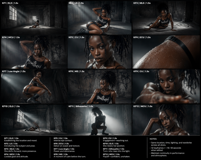 You are an award-winning trailer director + cinematographer + storyboard artist