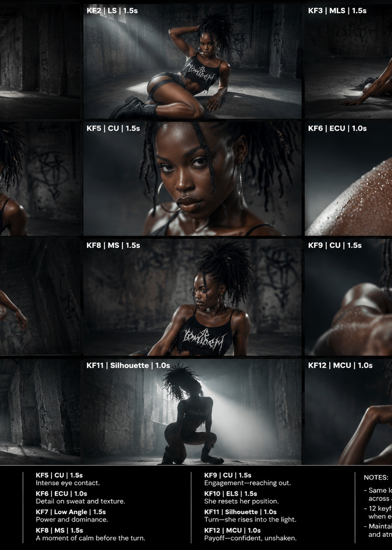 You are an award-winning trailer director + cinematographer + storyboard artist